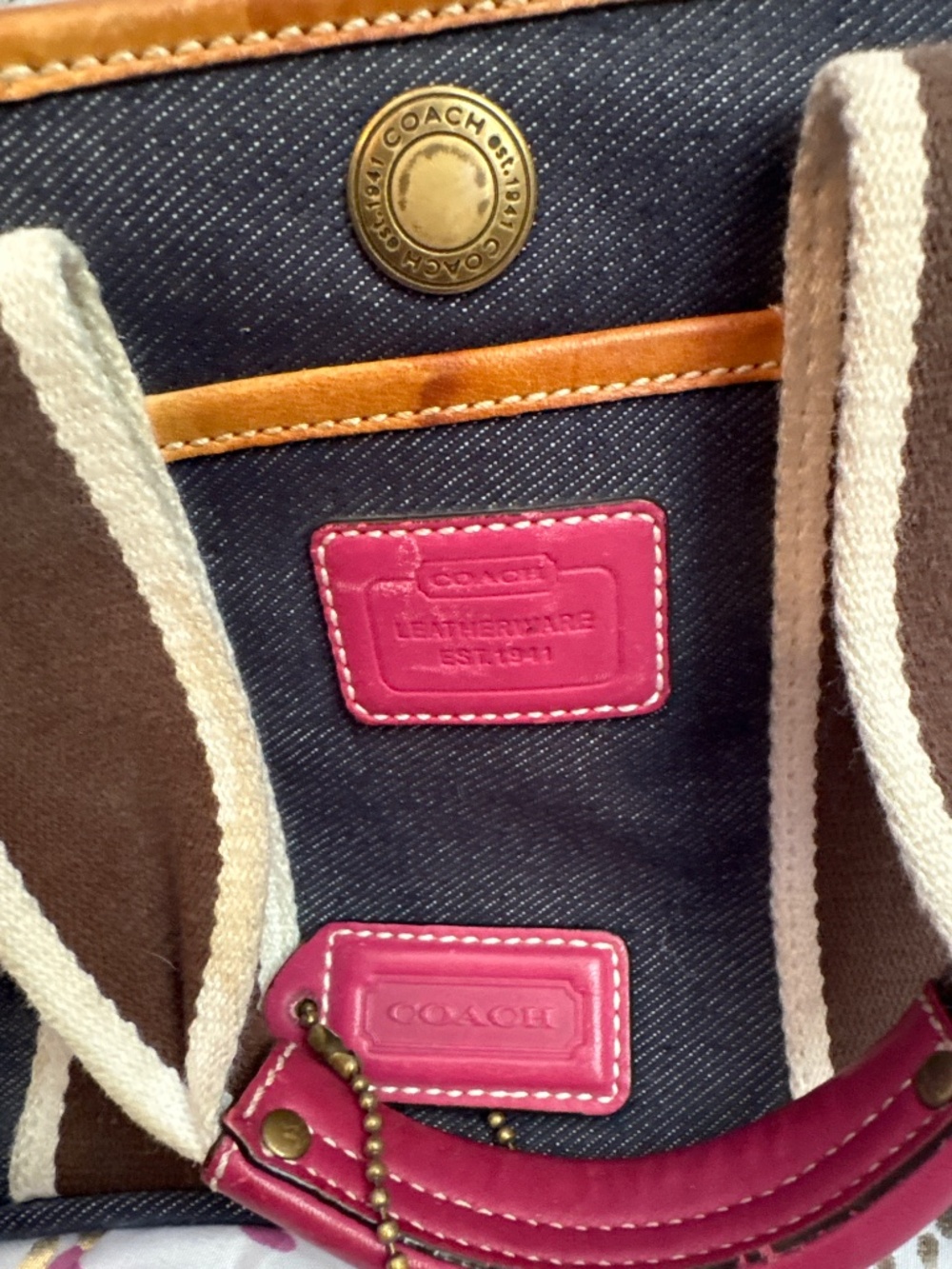 Coach Women’s Denim Mini Tote - Picture 2 of 4